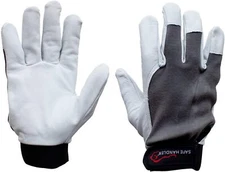 Wing Thumb with Reinforced Finger Protection Gloves, White/Black (1 Pair)