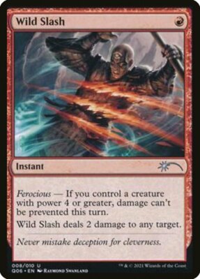 Wild Slash NM, English MTG Pioneer Challenge Decks 2021