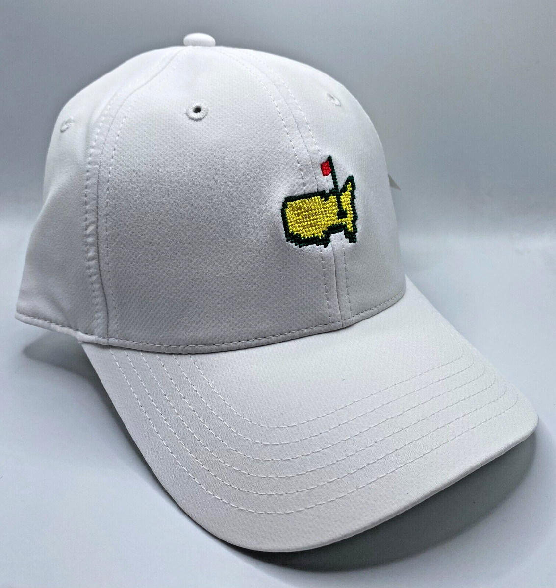 2026 Masters White Needlepoint Logo Men's Golf Hat Augusta