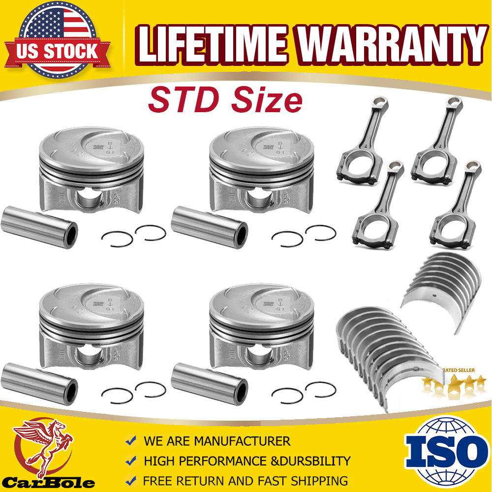Engine Piston Ring & Main Rod & Bearing Kit For Hyundai Kia Optima 2.0L STD Size
