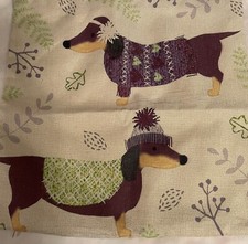 Pillow Covers Dachshunds in Sweaters 17  x 17  Zipper Closure