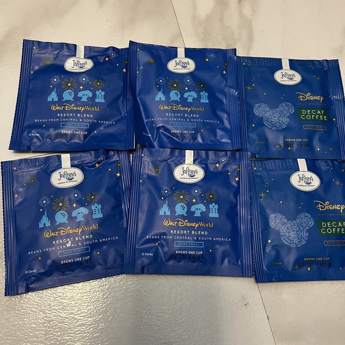 6 Walt Disney World Resort Blend Coffee Single Serve Packs