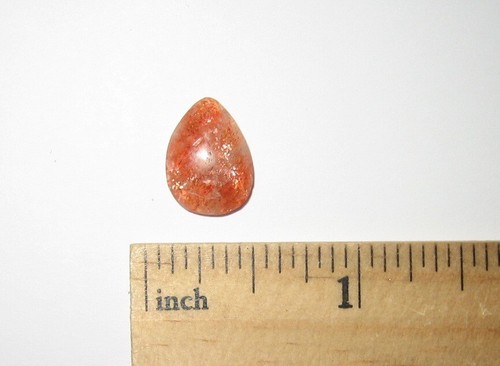 14mm CABUJÓN DE PIEDRA DE CRISTAL NATURAL PULIDO A MANO DE LA INDIA ~ 1.1g *A - Imagen 14 de 14