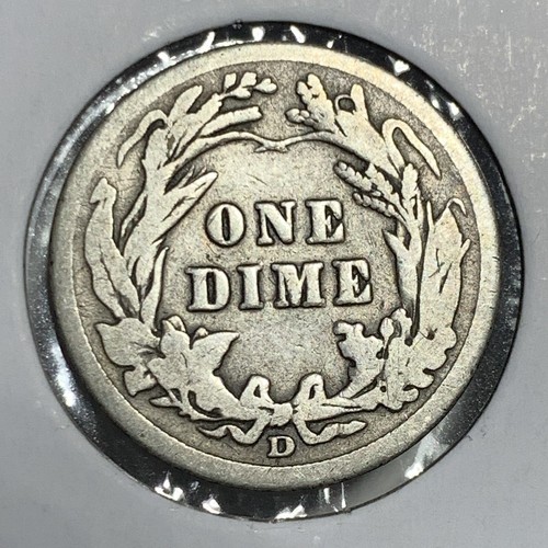 1912-D Barber Dime 90% Silver Average Circ - Picture 4 of 5