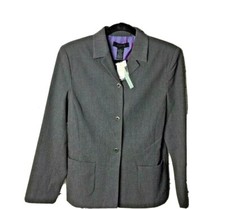 The Limited Women's 3 Button Blazer Jacket Gray Stretch Suit Coat New Size Med