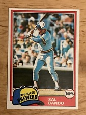 1981 Topps - #623 Sal Bando - near mint condition - FREE SHIPPING