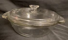 Vintage Anchor Hocking 1.5 Qt Clear Glass Casserole Dish With Lid, USA 8.25’’