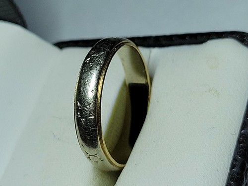 Solid 14K Yellow Gold Men/ Women Wedding Band Ring S-10.5-11 - Picture 4 of 7