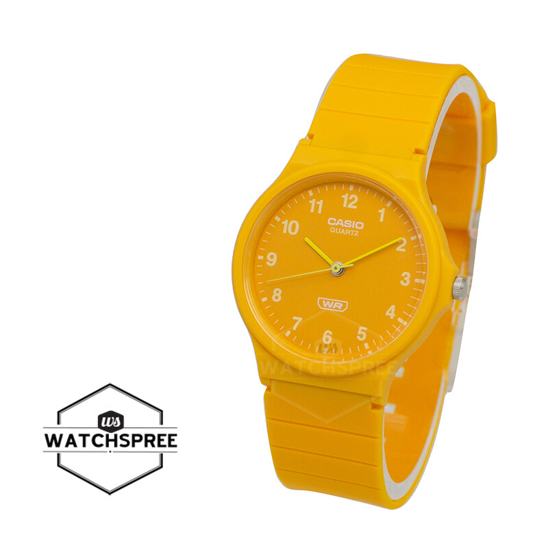 Casio Classic Analog Pop Series Bio-Based Yellow Resin Band  display picture 1