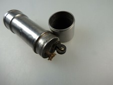 Großes Kapsel Feuerzeug Benzin Stahl 9 cm um 1935 (59455)