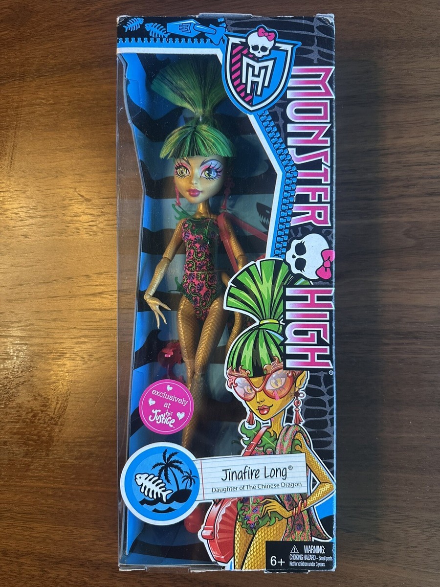 NIB Monster High Jinafire Long Swim Class Doll Justice Exclusive