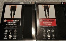 Men's Heatkeep Midweight Baselayer Pants Black or Black Textured -2303/2772