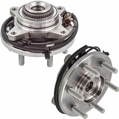 4WD Pair Front Wheel Bearing & Hub for 2015 2016 2017 Ford F-150 6 Lug w/ ABS CA