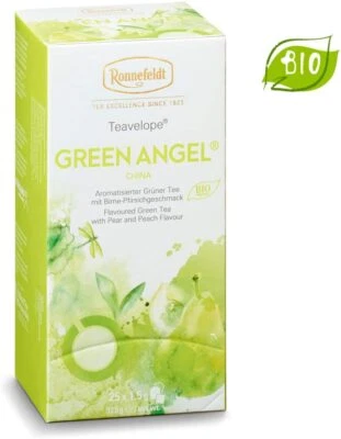 Ronnefeldt Teavelope Green Angel Grüner Tee Bio-Qualität Beutel 2x (25 x 1,5 g) - Bild 1 von 4