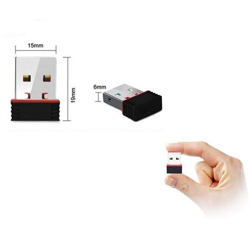Mini USB WiFi Dongle 802.11 B/G/N Wireless Network Adapter for Laptop ebW:ti - Zdjęcie 3 z 12