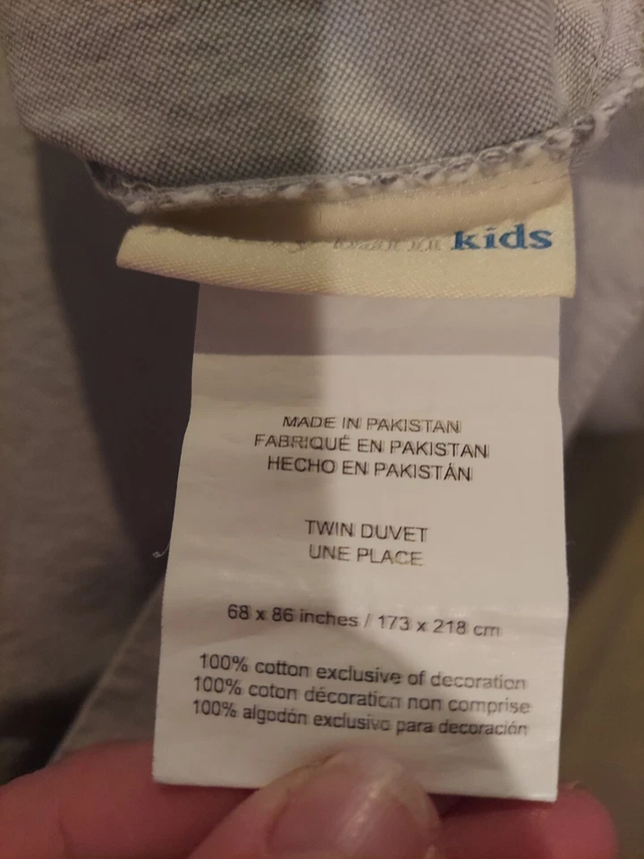 Pottery Barn Kids Embroidered Duvet/Sham Blue& Green Twin Alligator/Croc - Image 4 of 4