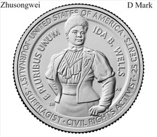 2025 American Women Quarter IDA B. WELLS (D Mark) - Free shipping