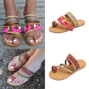 bohemian flip flops