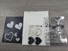 simon says stamp paper hugs Craft Clear Stamp Set Valentine’s Theme Hearts