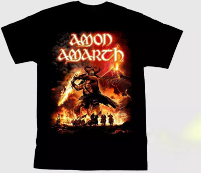 Amon Amarth Surtur Rising Black Cotton T Shirt Full Size S-5XL