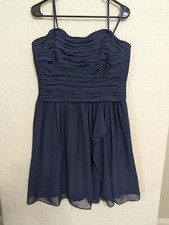 NWT Lauren Ralph Lauren blue 14 formal prom cocktail dress strapless w/ straps