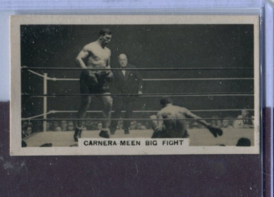 1932 W.D. & H.O WILLS CIGARETTES HOMELAND EVENTS #45 CARNERA-MEEN BOXING