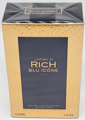 Rich Blu Icone For Men By Johan.b Eau de Toilette Spray 3 fl oz