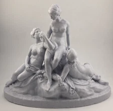 CLASSICAL EDWARD HODGES BAILY SCULPTURE THE THREE GRACES 8.6 INCH/225 MM