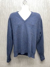 Lord Jeff 100 Virgin Australian LambsWool Dark Blue Sweater V-Neck Vest Mens XL
