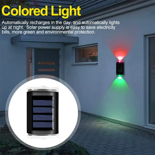 4X LUCES DE PARED LED PARA VALLA DE PUERTA CON ENERGÍA SOLAR SÚPER BRILLANTES LÁMPARA DE JARDÍN EXTERIOR - Imagen 10 de 18