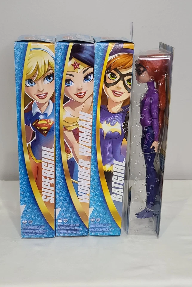 DC SUPER HERO GIRLS - WONDER WOMEN SUPERGIRL BATGIRL - Lote de 4 🔥Figuras de acción Foto 3 de 4