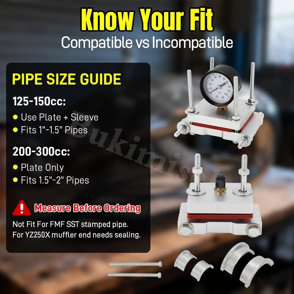 2-Stroke Exhaust Pipe Repair Kit 125 150 200 250 300 cc Dent Removal Tool USA - Image 3 of 4