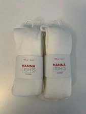 Hanna Leggings Girls 7 White Footed 120 Cm US 6-7 2 Pack Cotton Nylon NEW