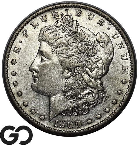1900-S Morgan Silver Dollar Coin, Choice AU+ Better Date