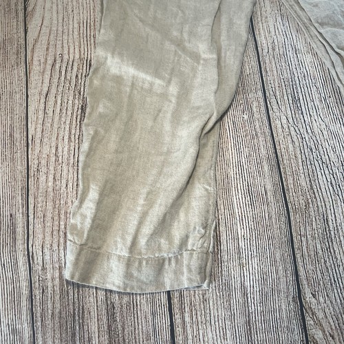 Charter Club Luxus Hose Damen Petite Medium Elfenbein 100% Leinen Pull On Weites Bein - Bild 9 von 10
