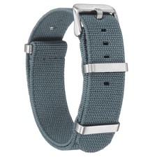 Elastic Nylon Watch Band 20mm Waterproof One-Piece Watch Strap, Grey