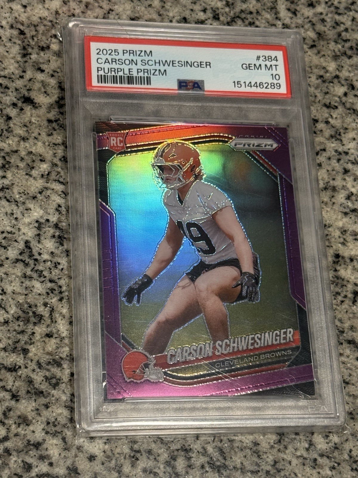 Carson Schwesinger Panini Prizm #384 Purple