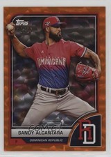 2023 World Baseball Classic Orange Cracked Ice Foil 19/25 Sandy Alcantara 10pz