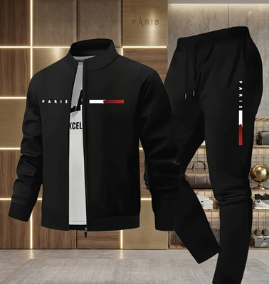 Designer-Style Herren Tracksuit Paris Edition | Streetwear Bomberjacke & Jogging