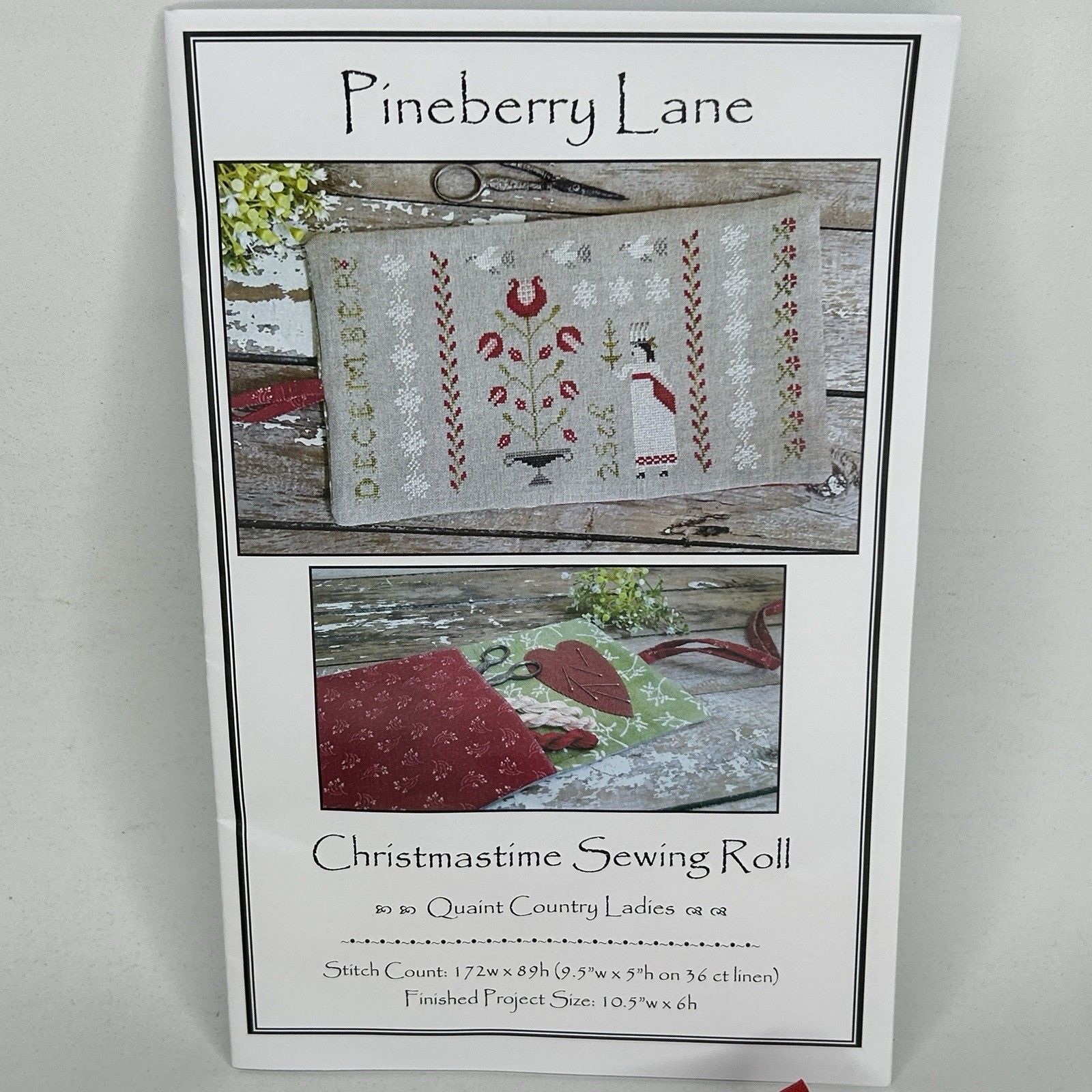 Pineberry Lane Cross Stitch Embroidery Needle point Kit "X-Mas Sewing Roll"