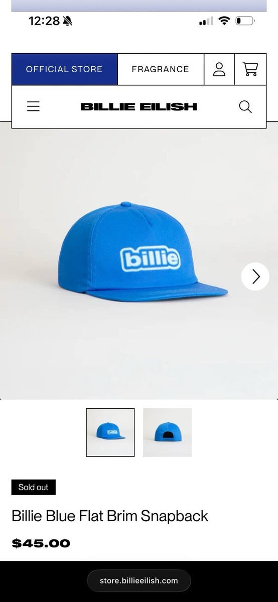 Billie Eilish Hit Me Hard and Soft Tour Merch Hat Cap Blue