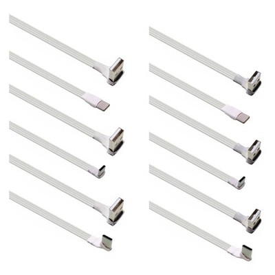 Flat USB To Type C Data Sync Cable 90 Degree Connector For Secure Connection