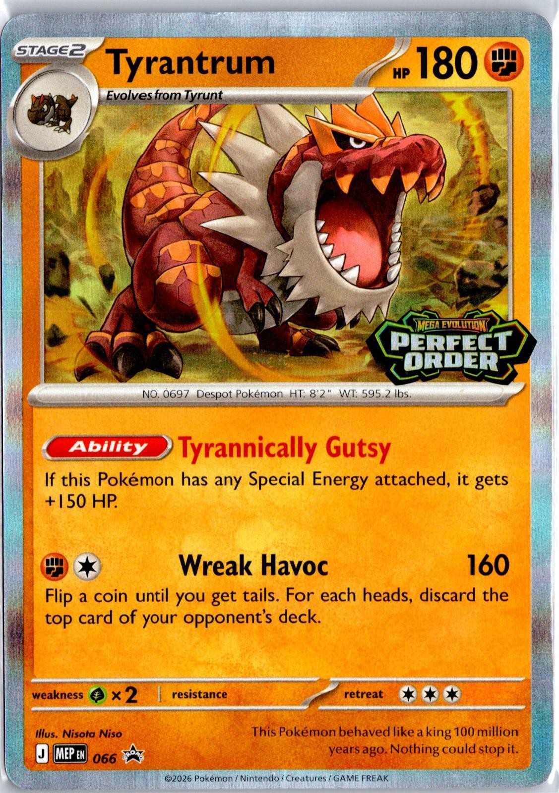 Tyrantrum 066 Promo ME: Mega Evolution Promo Pokemon Holo Near Mint