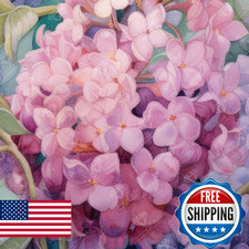 DIAMOND ART CLUB Pink Hydrangea Diamond Painting Kit, Fun DIY Crafts for Adults,