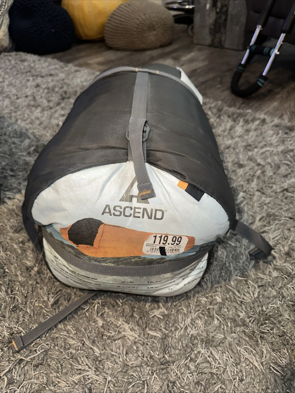 Ascend Hex 0 Degree Regular Mummy Long Sleeping Bag 34"x85"