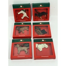 Kurt Adler Puppy Dog Christmas Ornament Lot Of 6 Dalmatian Collie Spaniel Doberm