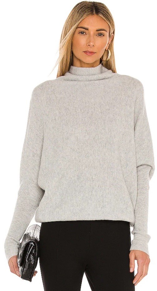 ALL SAINTS Ridley Wool and Cashmere Pullover Sweater in Arctic Grey L $298 EUC