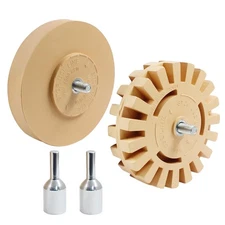 2 Pcs Decal Remover Eraser Wheel Rubber Eraser Wheel Tool Kit for Cars RV Mot...