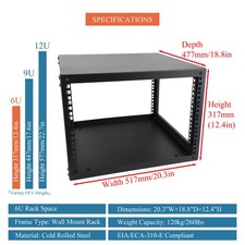 6U/9U/12U Open Frame Network Rack with  1U Ra...