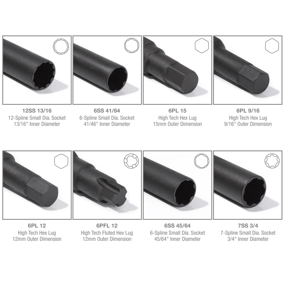 Steelman 16 piezas Juego maestro de tuercas de bloqueo Kit de herramientas de extracción de llaves de bloqueo de rueda 78537 Foto 4 de 4